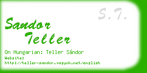 sandor teller business card