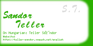 sandor teller business card